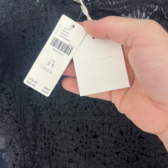 NWT Anthropologie Flat White | Crochet Lace Top - Picture 7 of 11